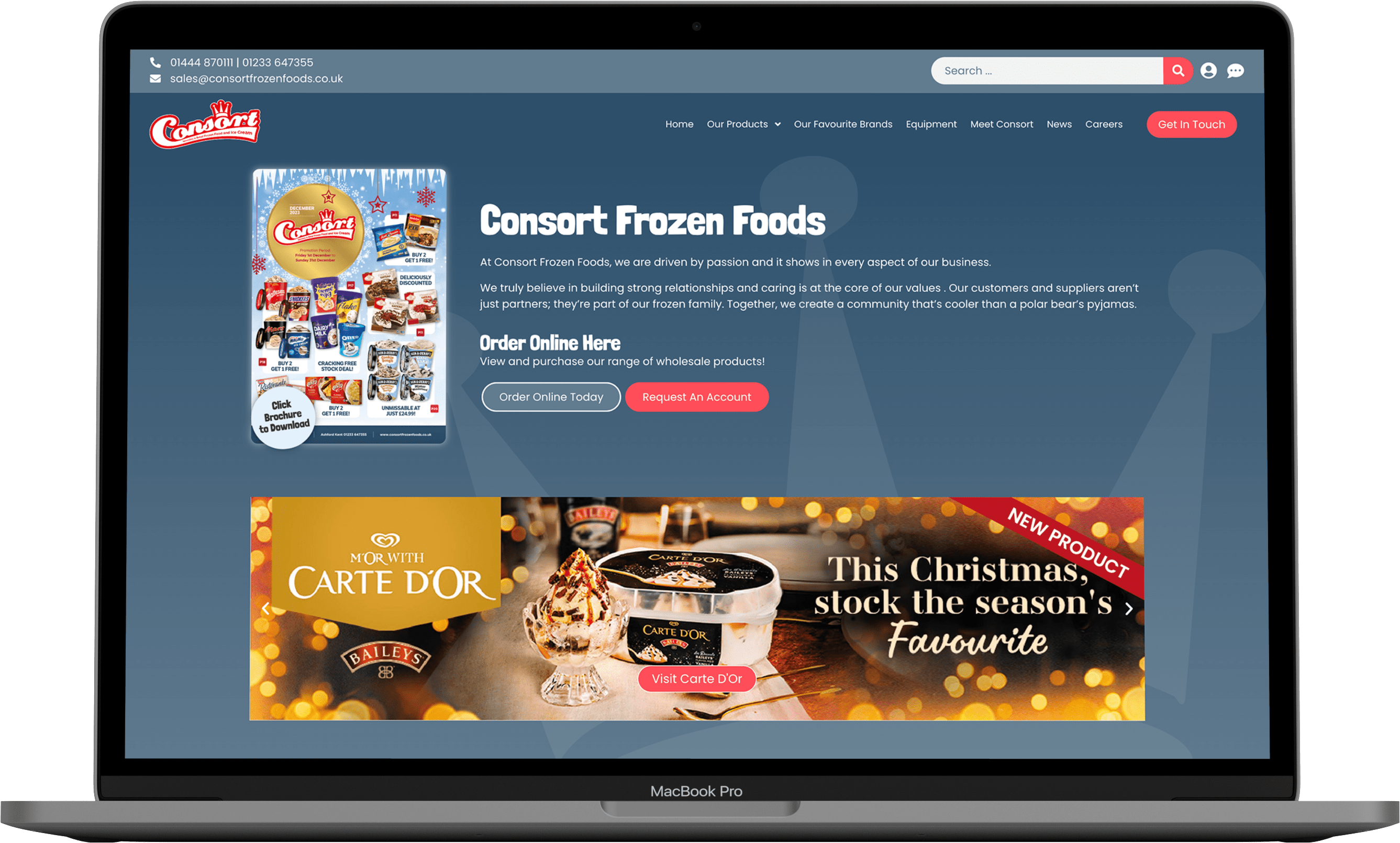 Consort Frozen Foods - Website Design and Development by Casper Creative